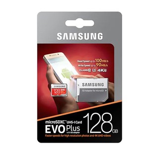 Samsung Micro SD 128GB Class 10 EVO Plus (U3 100MB/s.) ประกัน 10 ปี