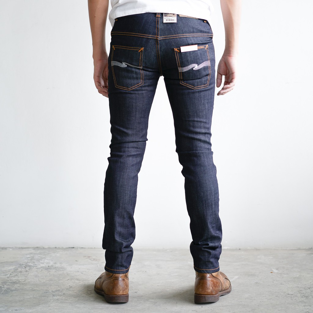 Lean Dean Dry Ecru Embo ฟรีBag 300฿ Nudie Jeans แท้ 100% by Goods &amp; Raw