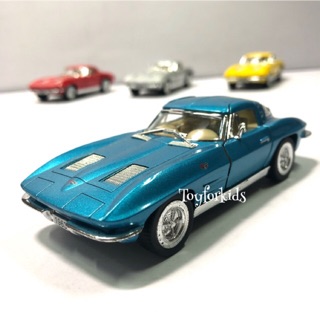 ✨ โมเดลรถเหล็ก 🚘✨ 1963 Corvette Sting Ray โมเดลรถโบราณ