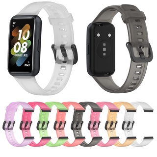 สายรัดข้อมือ Huawei Band 7 สายรัดซิลิโคนใส กันน้ํา สําหรับ Huawei Band 7