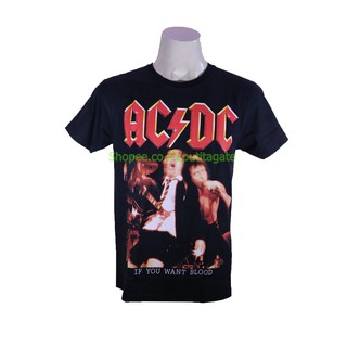 เสื้อวง Ac/Dc เสื้อไซส์ยุโรป acdc เอซี/ดีซี PTA1733 เสื้อยืดวงดนตรีร็อค