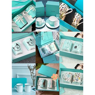 THome Classic Blue Bone China Ceramic Cup Mug Coffee Cup Wine Glass Couple Cups Gift Box Wedding Gift udxE