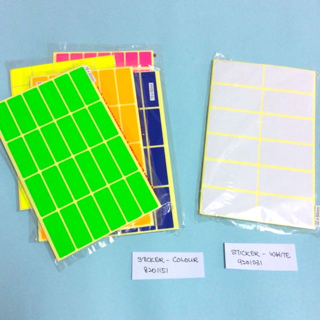 สติ๊กเกอร์ COLOUR & WHITE SQUARE [ SIZE ]