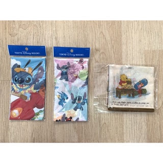 ✨สินค้ามือหนึ่ง✨   ผ้าเช็ดหน้า Stitch/ Pooh🚀 (Tokyo Disneyland 🏰✨)