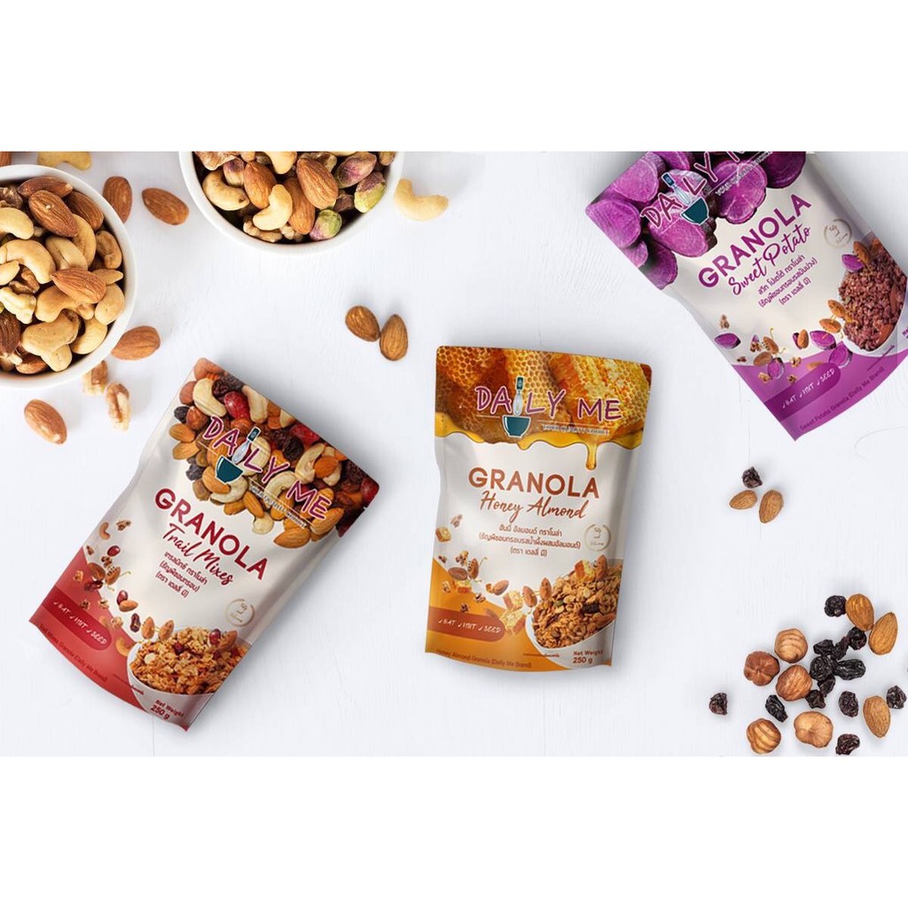 Daily Me เดลลี่มีกราโนล่า (ถุงซิปล็อค) ขนาด 250 กรัม
