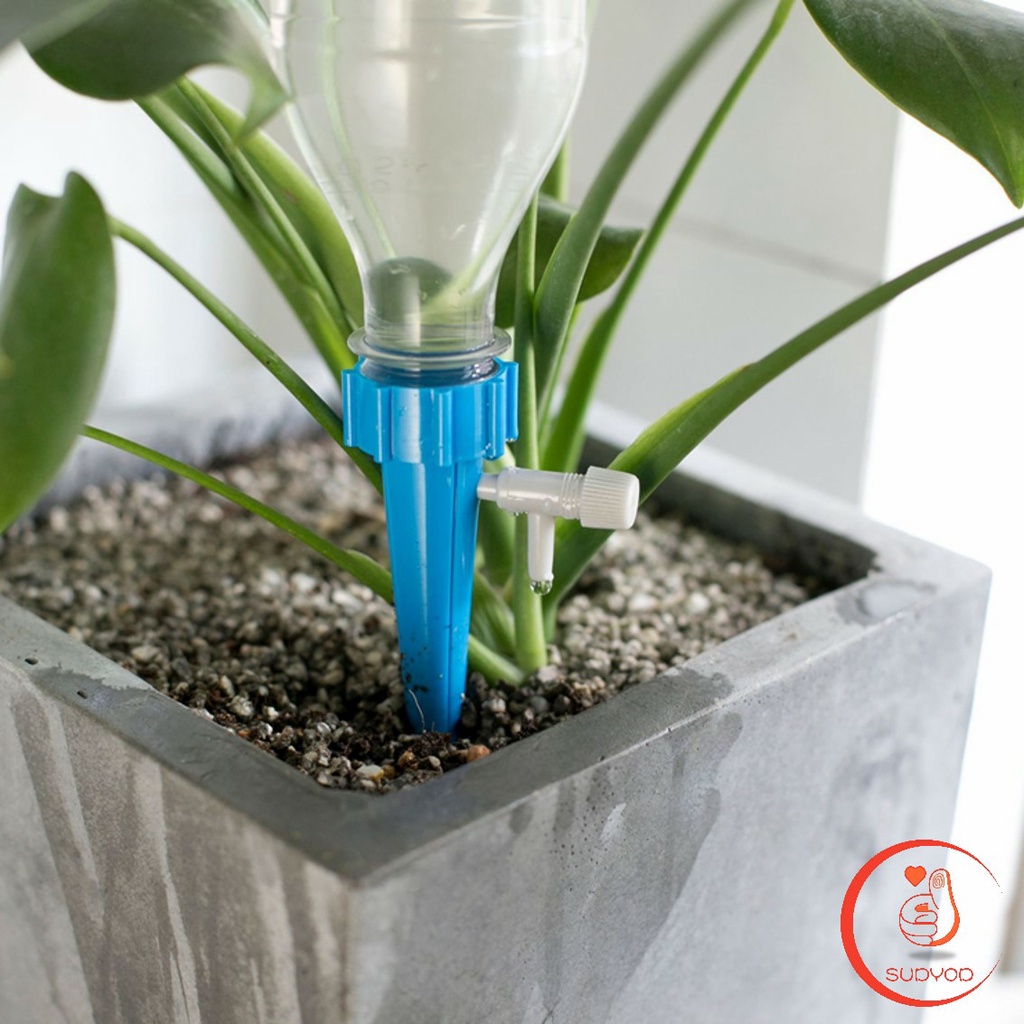 หัวกรวยรดน้ำต้นไม้ เครื่องรดน้ำต้นไม้อัตโนมัติ พร้อมกับวาล์วควบคุมหยดน้ำ  ราคา 1 ชิ้น Self Watering Set