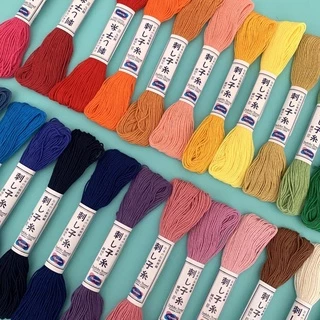 Olympus Sashiko Thread Cotton100% (สีพื้น)