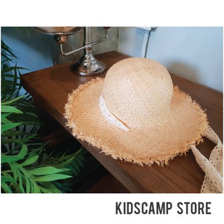 หมวกสานvintageปีกกว้าง By Kidscamp Store