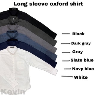 Kevin เสื้อเชิ้ตคอปก แขนยาว ผ้า Oxford เกรด Premium ไซส์ใหญ่ M-4XL Long​ Sleeve ​Oxford​ Shirt​