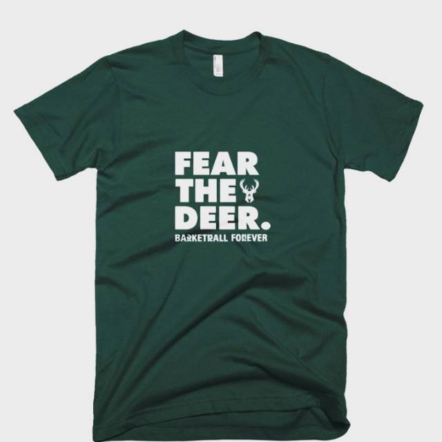 MILWAUKEE BUCKS FANS FEAR THE DEAR BASKETBALL T-SHIRT - BUCKS FANS NBA T-SHIRT