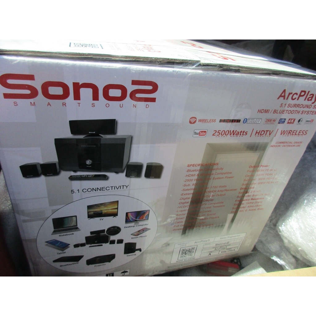 Sonos Arc play 3 , 5.1 surround sound, BLUETOOTH SYSYEM