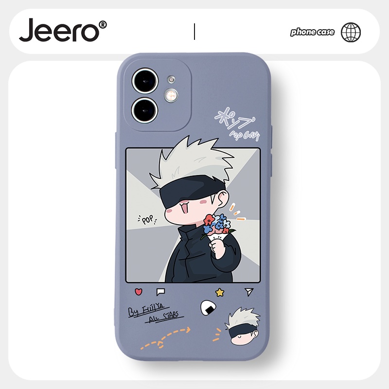 Jeero เคสไอโฟน เคสซิลิโคนนุ่มขอบเหลี่ยมกันกระแทกการ์ตูนอนิเมะตลก เคสโทรศัพท์ Compatible for iPhone 17 Air 16 15 14 13 12 11 Pro Max SE 2020 X XR XS 8 7 6 6S Plus พลัส HFF230