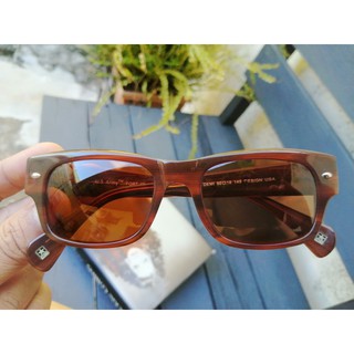 US ARMY brown Demi size 50-19-145 กรอบแว่นของแท้มือสอง ทรงยอดฮิต ติดเลนส์กันแดดมา เปลี่ยนกลับเป็นเลนส์ใสจะโอเคมากๆ