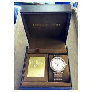 Michael Kors นาฬิกาข้อมือผู้หญิง ดีไซน์ทันสมัย สายสแตนเลสอย่างดี ของแท้ 100 % รับประกัน 1 ปีเต็ม ( Pink Gold/Silver )