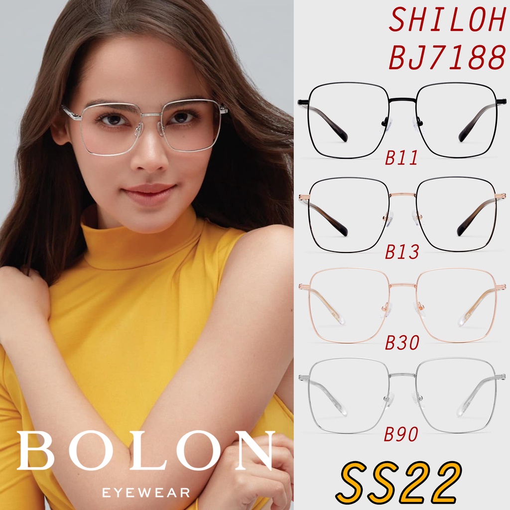 SS22 BOLON กรอบแว่นสายตา รุ่น SHILOH BJ7188 B11 / B13 / B30 / B90 [ฺAlloy / Acetate]