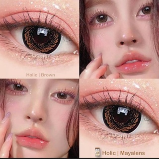 (บิ๊กอายตาโต) Holic brown แบรนด์ Mayalens เลนส์นิ่มมาก ค่าน้ำ55%