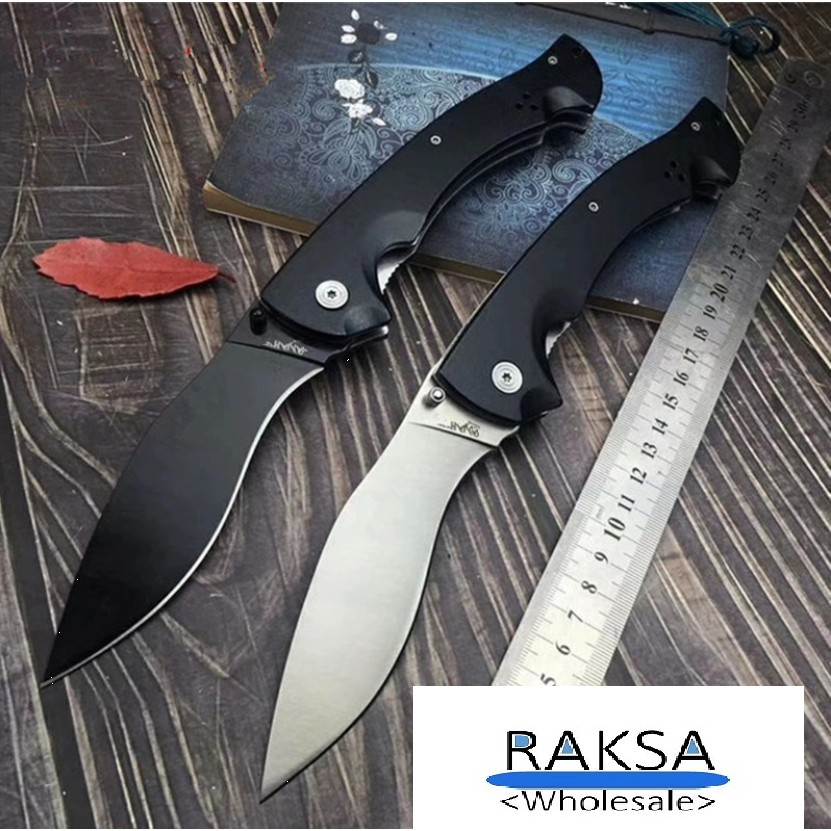 RAKSA Wholesale CS03-BLACK or WHITE มีดพับ มีดพับใหญ่ มีดพกพา มีดพกเดินป่า วัสดุ440C ขนาดใบมีด12CM ค