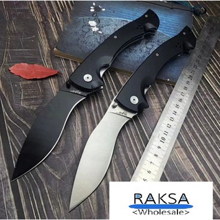 RAKSA Wholesale CS03-BLACK or WHITE มีดพับ มีดพับใหญ่ มีดพกพา มีดพกเดินป่า วัสดุ440C ขนาดใบมีด12CM ความยาวรวม27CM