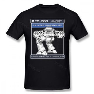 [COD]Lyzh เสื้อยืดคอกลม แขนสั้น ผ้าฝ้าย พิมพ์ลาย Robocop ED-209 สไตล์วินเทจ ขนาดใหญ่ สําหรับผู้ชายS-5XL