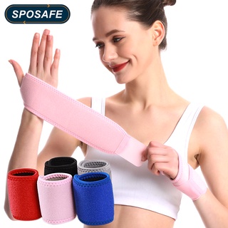 Sposafe สายรัดข้อมือ แบบนิ่ม ปรับได้ บรรเทาอาการปวดมือ สําหรับเต้นรํา ขี่จักรยาน เล่นโยคะ เดิน วิ่ง 1 ชิ้น