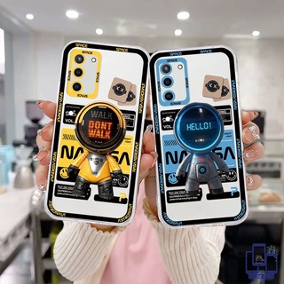 เคสโทรศัพท์มือถือ Samsung A32 A52 A12 A03 A51 A03S A10S A50 A20S J7 Prime A02S A20 A50S A10 A30S A52S A30 M12 M01S A125 F12 M10S M40S A515F A207F M02S A025 F02S 11 12 13  7 8 6 Plus ลายนักบินอวกาศ เหลือง น้ำเงิน NASA เคสใสแบบใส