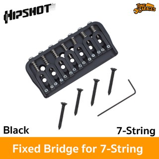 Hipshot Fixed Bridge 7-String หย่องกีต้าร์ฟิกซ์บริดจ์ 7 สาย สี Black 41070B