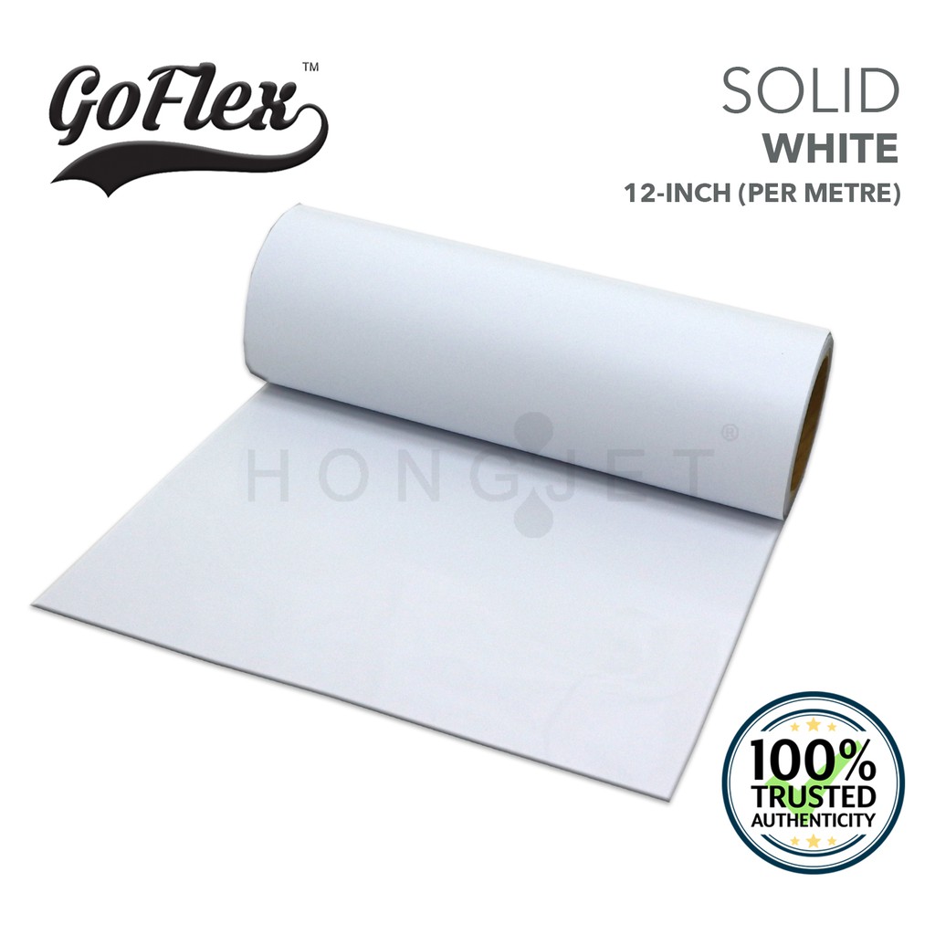 Goflex Korea Heat Transfer PU Vinyl 12 inc - สีขาว (Solid PU) - เสื้อยืด PU ไวนิล, ขนาด Fit สําหรับ 