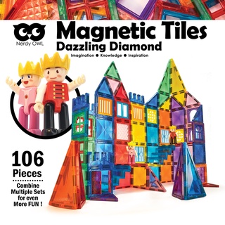 Magnet Tiles Dazzling Diamond 106 Pieces ของเล่นแผ่นตัวต่อแม…