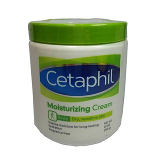 Cetaphil 550 g Moisturizing Cream Face&amp;Body Dry, Sensitive Skinขนาด550gสำหรับผิวที่บอบบางแห้งและแพ้ง่ายหรือผิวหนังอักเสบ