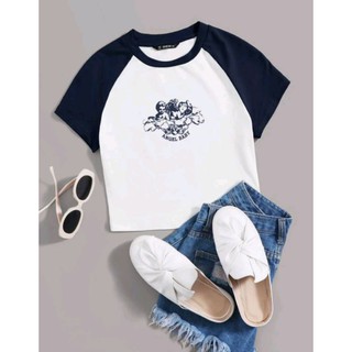 พร้อมส่ง เสื้อยืด รัดรูป angel Baby