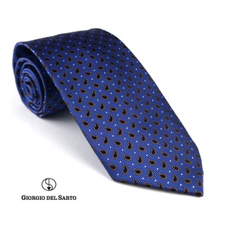 Giorgio Del Sarto Necktie Blue Fabric Texture เนคไทสีน้ำเงินมีเท็กเจอร์