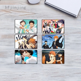 10 ชิ้น / เซต อนิเมะ Haikyuu !! Hinata Shoyo การ์ดสติกเกอร์ PVC คริสตัล Diy สําหรับเด็กนักเรียน ของขวัญ