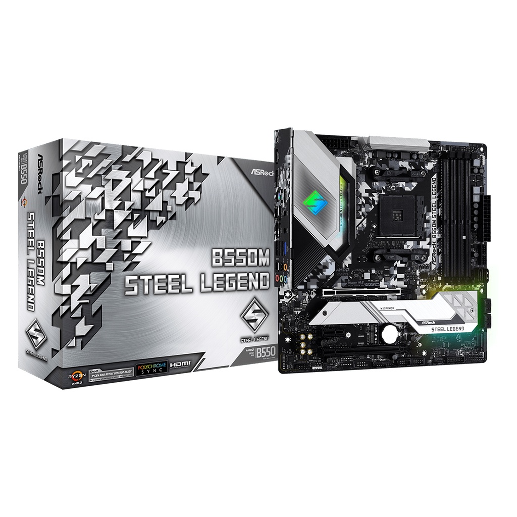 เมนบอร์ด Asrock B550M Steel Legend AMD AM4 mATX