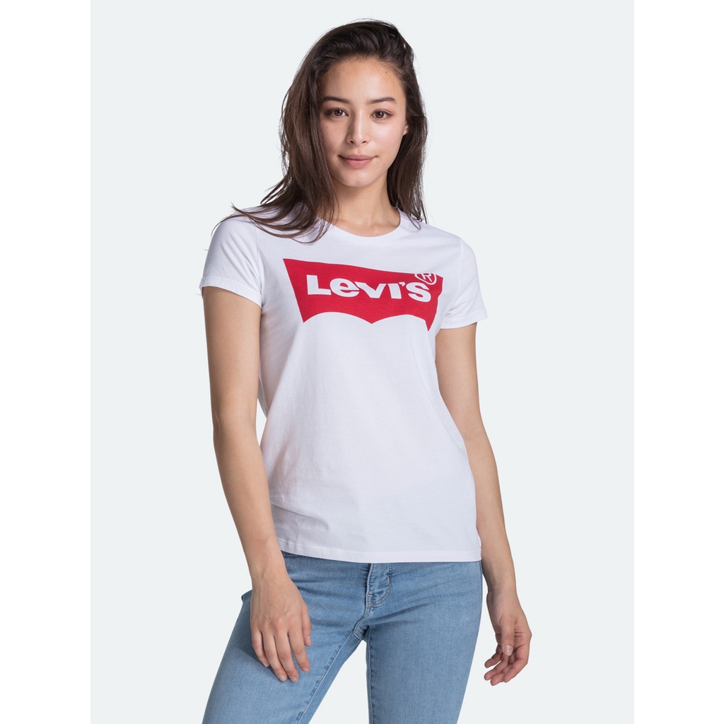 เสื้อยืดใหม่ 2022Levi's® เสื้อยืดผู้หญิง รุ่น Slim Logo T-Shirt ทรงสลิมพอดีตัวL XL XXL 3XL