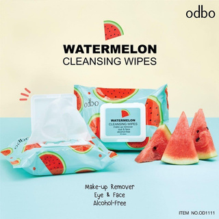 Odbo Watermelon Cleansing Wipes #OD1111 : โอดีบีโอ เคล็นซิ่ง ทิชชู่