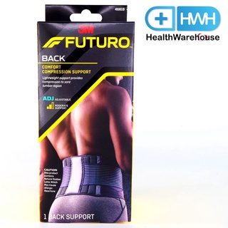 Futuro Deluxe Back Support Adjustable Comfort Compression Support Free Size