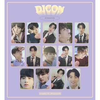 (พร้อมส่ง BTS)📌แยกการ์ดจองกุก BTS Dicon Photocard Custom Book (การ์ดแท้)