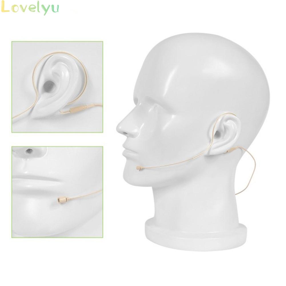 <READY STOCK>Beige Single Earhook Headset Mic Headworn Microphone 3.5mm 3 Pin 4 Pin XLR Plug100% brand new！