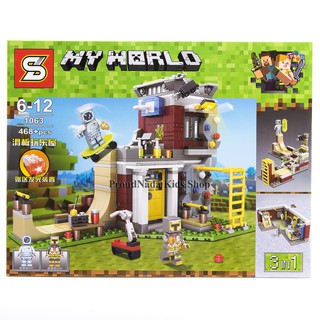 ProudNada Toys ของเล่นเด็กชุดตัวต่อเลโก้มายเวิรด์(กล่องใหญ่สุดคุ้ม) S 1063 MY WORLD 468+PCS 1063