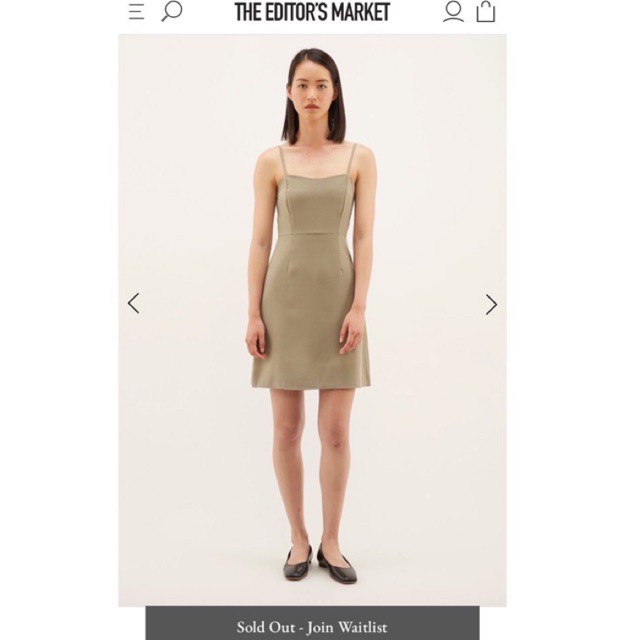 New!! Kleny fitted dress สีsage (brand : the editor's market)