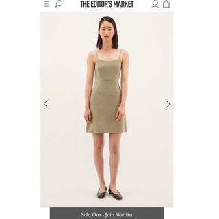 New!! Kleny fitted dress สีsage (brand : the editors market)