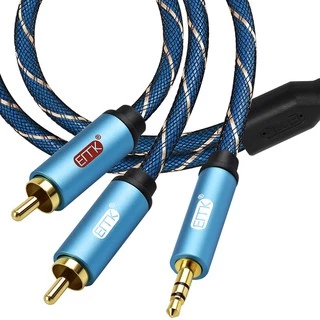 ERTK RCA TO AUX สายแปลง RCA 2 หัวเป็น AUX 3.5mm