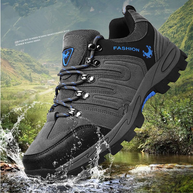 New Men Hiking Shoes Waterproof Mountain Boots Outdoor Male Travel Trekking Sneakers Climbing
