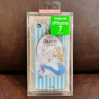 Case iPhone 7/8 from Japan แบบ Soft TPU ลาย Disney Alice in Wonderland สีฟ้าขาว