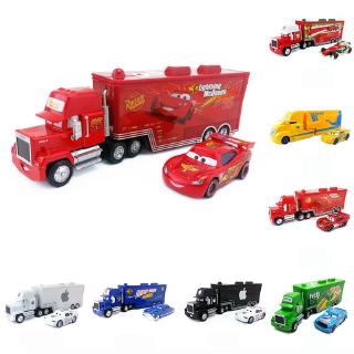 ชุดของเล่นโมเดลรถบรรทุกดิสนีย์ Lightning McQueen Jackson Storm Mack Uncle Truck 1:55 Diecast ของขวัญสําหรับเด็ก