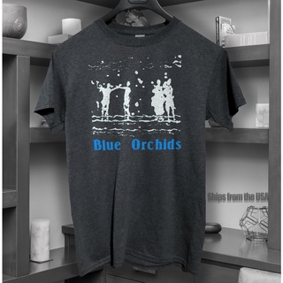 เสื้อยืดสีดำอินเทรนด์เสื้อยืด ลายวง Blue Orchid BandS-4XL