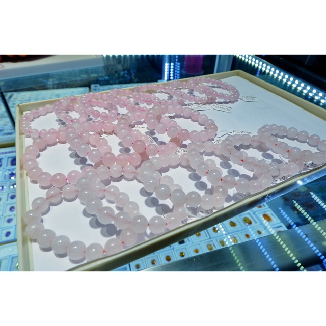 Rose Quartz สร้อยข้อมือหิน แท้100%