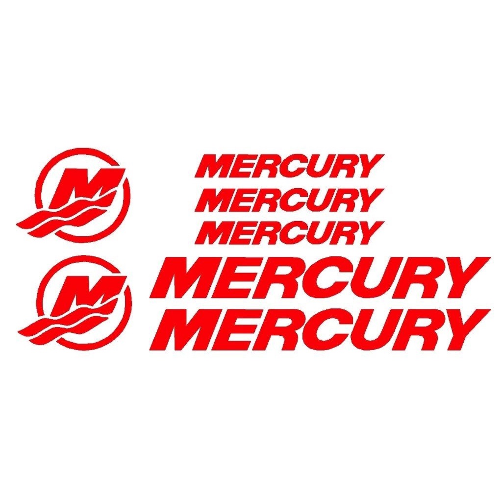 ชุดสติกเกอร์รูปลอก Mercury 7 Outboard OptiMax Pro XS สําหรับติดตกแต่งเรือ เบส 1 ชุด