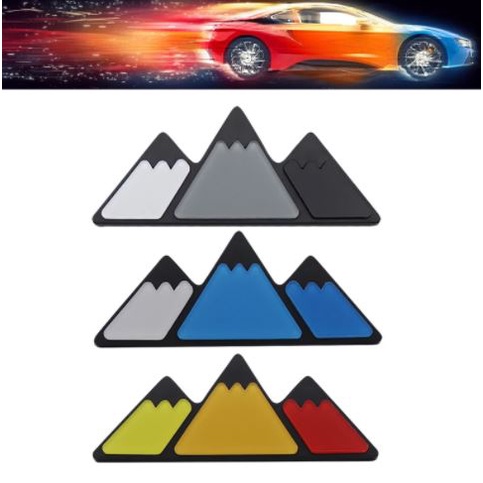 โลโก้ ภูเขา สามสี ติดกระจังหน้ารถยนต์ โตโยต้า ทีอาร์ดี TRD Toyota fortuner hilux vigo rav4