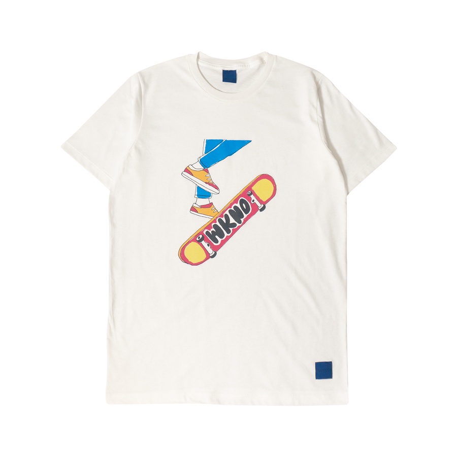 KATUN เสื้อยืดแขนสั้นสีขาวหักผ้าฝ้าย 24s vinch wknd 840